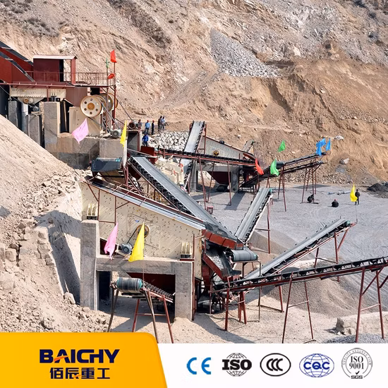 Prezzo dell'impianto di frantumazione a mascelle della roccia mineraria da 200 Tph, linea di produzione di frantumazione della pietra, attrezzatura per frantoio per pietre aggregato per cava